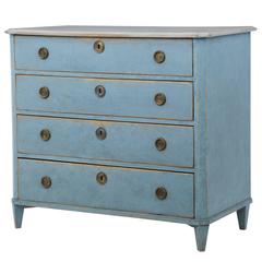 19th Century Painted Swedish Chest of Drawers Commode