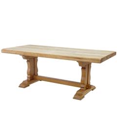 1920s Swedish Solid Oak Dining Refectory Table
