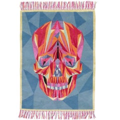 cc-tapis DEATH ON THE DANCEFLOOR Pop-Art-Teppich mit Schädelmuster von Marta Bagante – AUSVERKAUFT