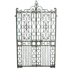Pair of Antique English Wrought Iron Pedestrian Gates Pair of Antique English Wrought Iron Pedestrian Gates