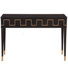 Felix Console Table with Brass Trim Detail