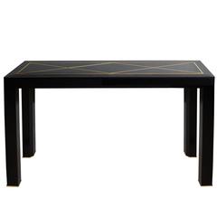 Black Cobra Skin Console Table by Michael Laut 3