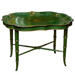 Victorian Papier Mâché Tea Tray on Stand 3