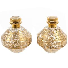 Antique French 24-Karat Gold Design Perfume Bottle Set