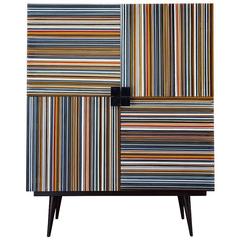 Barcode Colored Glass Retro Style Bar By Orfeo Quagliata