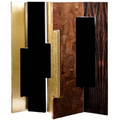 Broadway Folding Screen with Gold Leaf