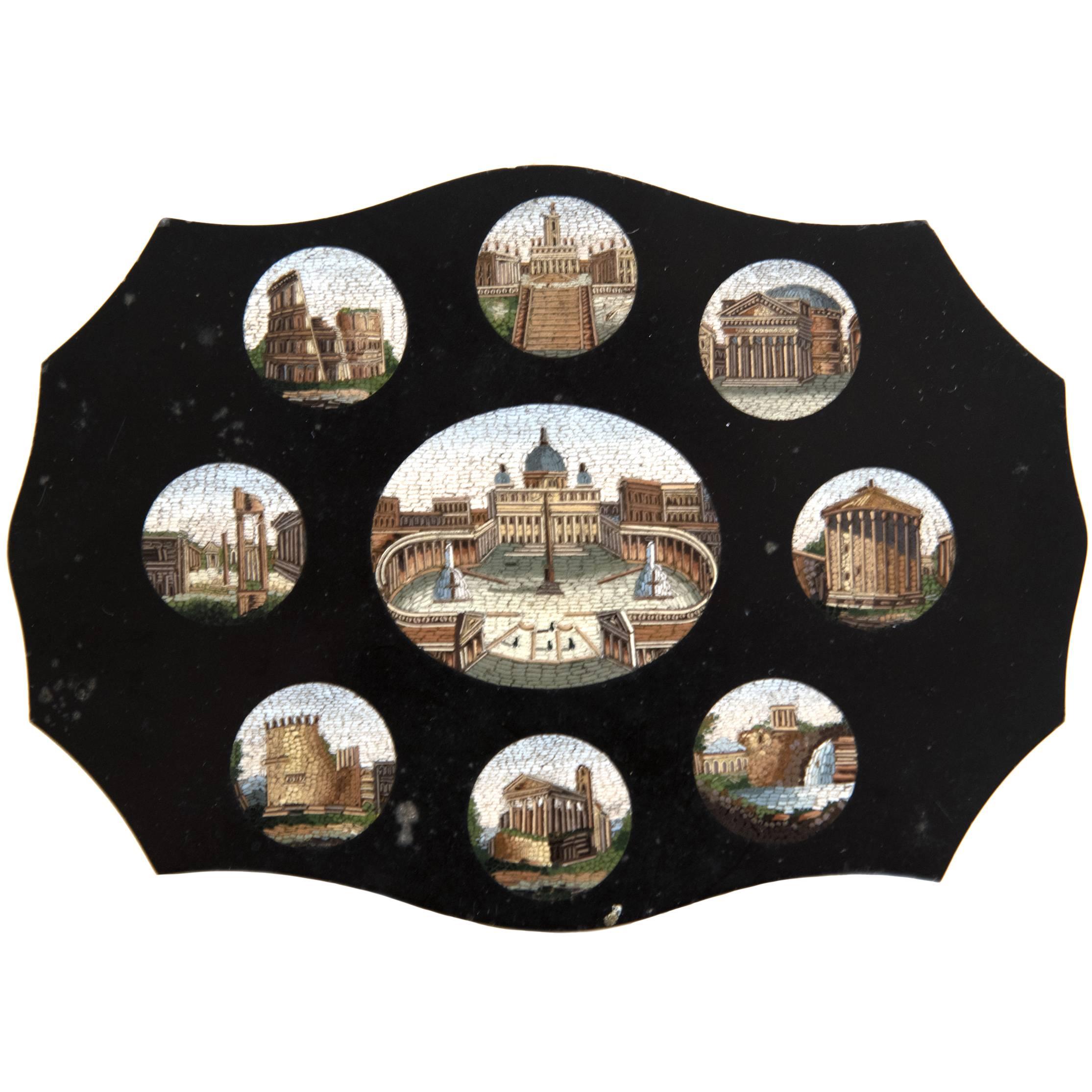 19th Century Italian Grand Tour Micromosaic Paper Weight