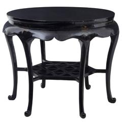 19th Century Chinese Lacquered Hardwood Center Table