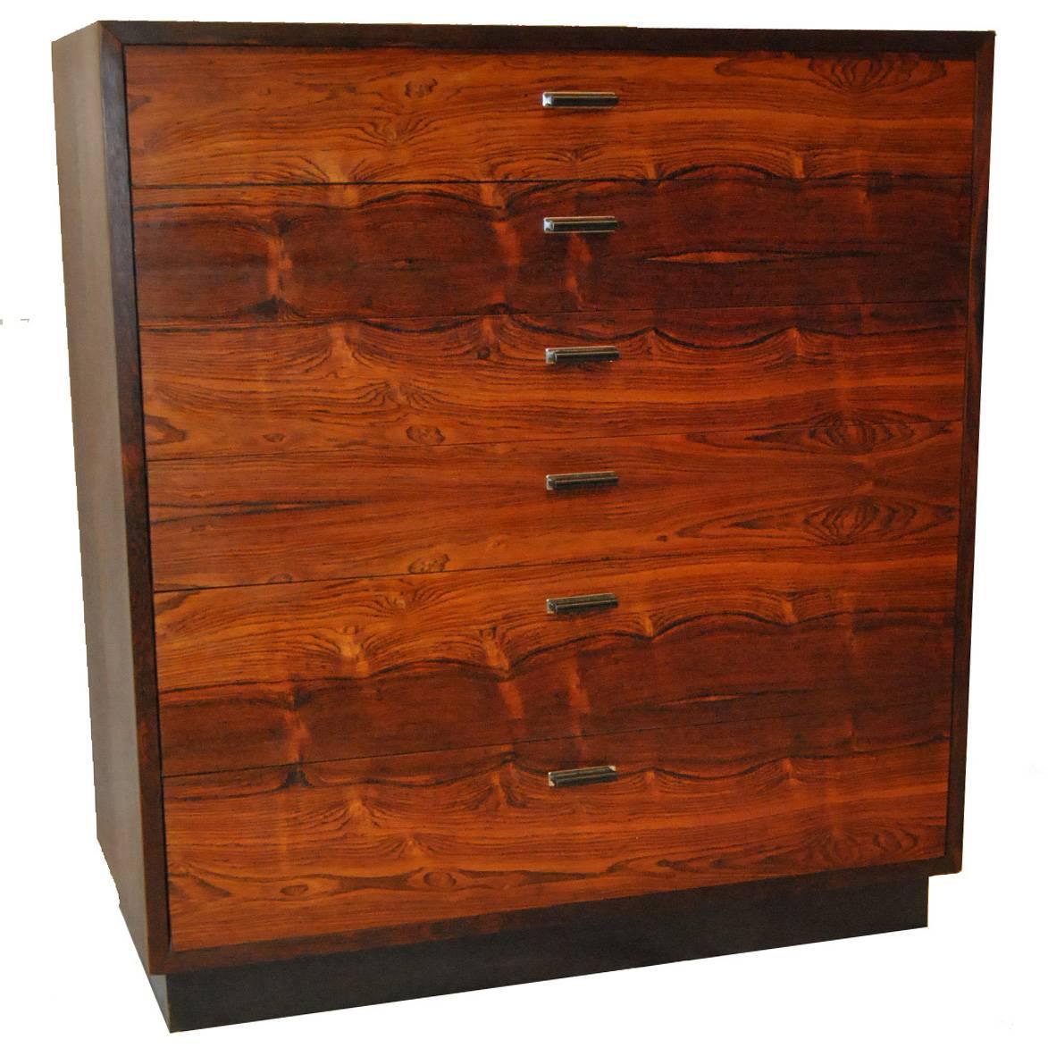 Mid-Century Rosewood Six Drawer Chest Attributed to Harvey Probber