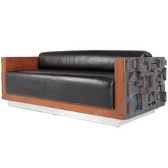 Brutalist Handcrafted Sofa, Custom Limited Edition