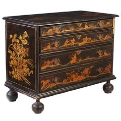 Queen Anne Period Japanned Chest of Drawers