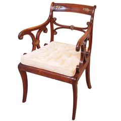 Antique Regency Rosewood Carver Armchair