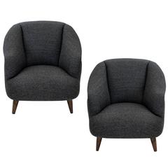 Pair of Sculptural Armchairs by Ulrich