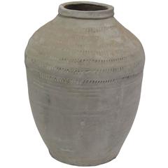 1920s Pale Grey Textured Vase, China 9