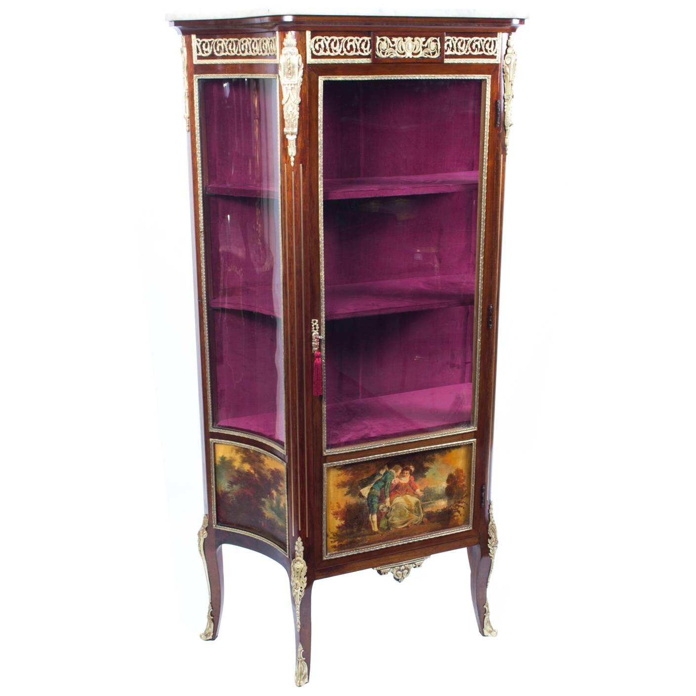 19th Century French Vernis Martin Display Cabinet