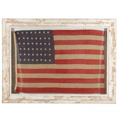 Vintage Large Framed 48-Star American Flag