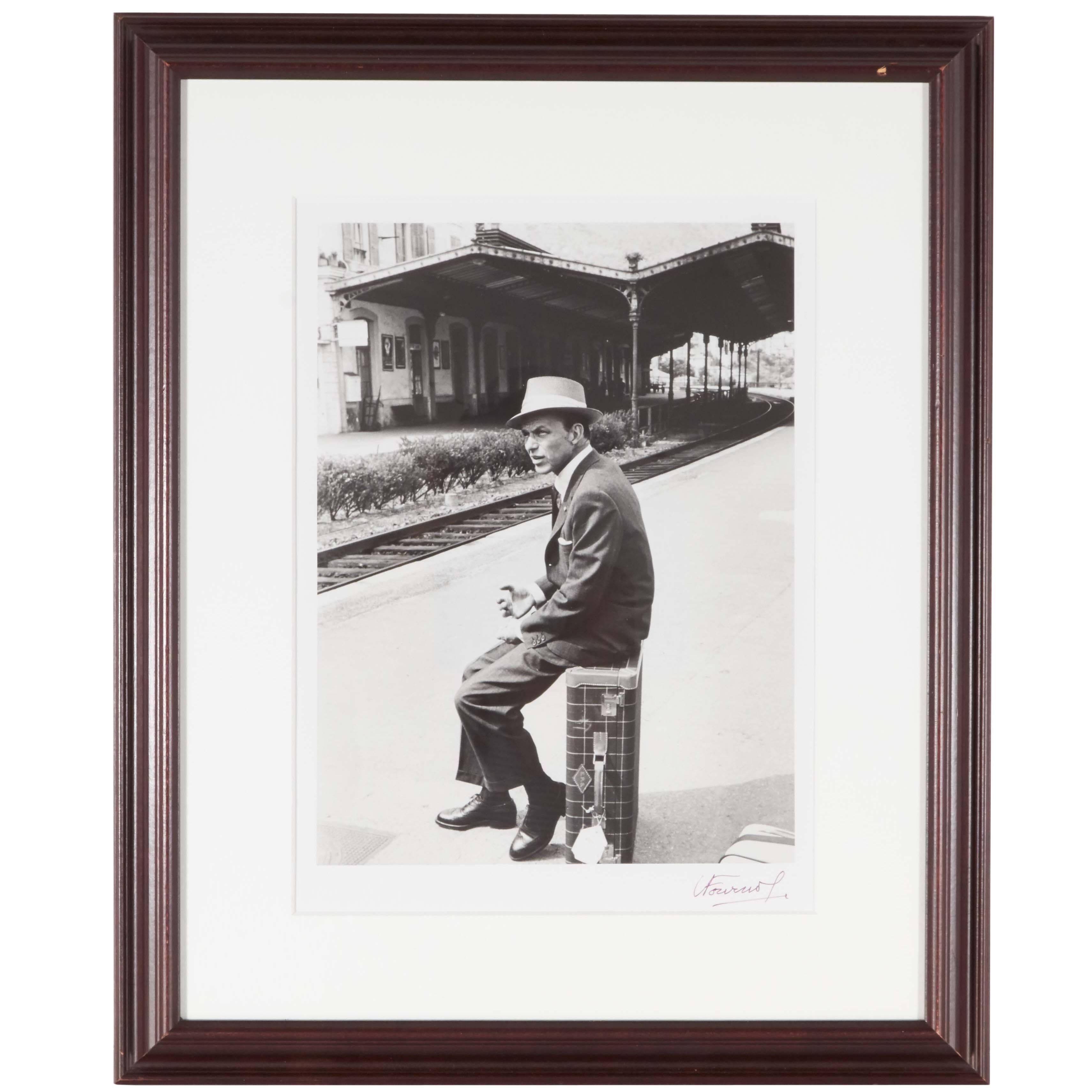 Silver Print of Frank Sinatra by Luc Fournol For Sale