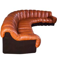 1970s De Sede Sofa in Cognac Leather