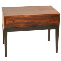 Mid-Century Rosewood Single Drawer Lamp Table