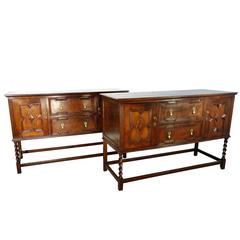 19th Century Pair of Oak Sideboards