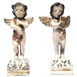 Pair of Musical Cherub Statues