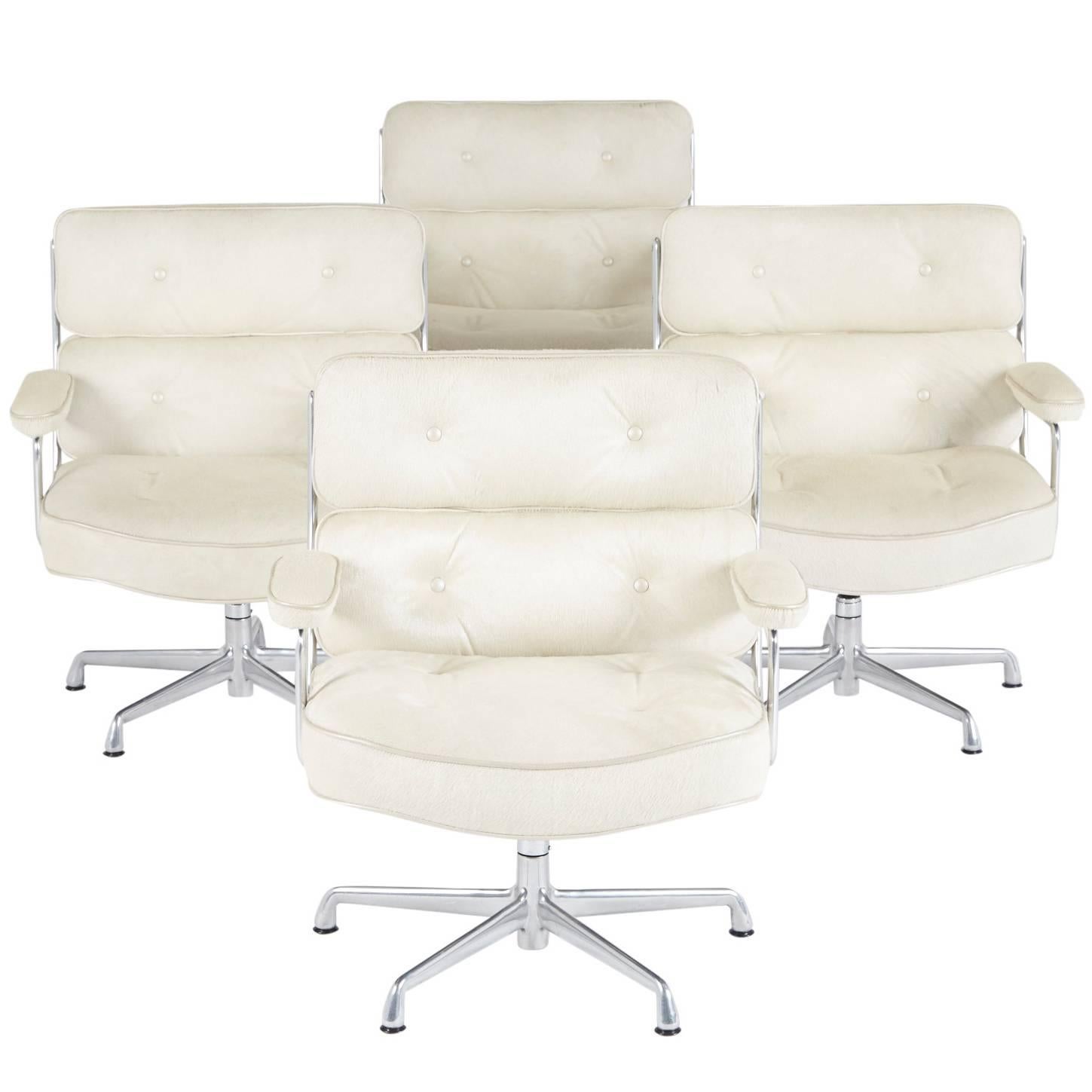 Late 20th Century Hair-on Hide Time Life Lobby Chairs by Eames for Herman Miller (Only 1 Left)