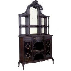 Early 20th Century Edwardian Chinese Chippendale Mahogany Cabinet