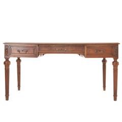 French 19th Century Walnut Louis XVI Partners Desk