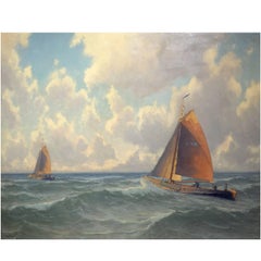 'Under Full Sail' Nautical Scene by Henk Dekker