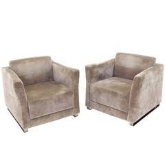 Pair of Bernhardt Upholstered Lounge Chairs 12