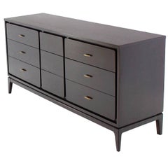 Mid Century Modern Ebonized Five Drawer Dresser