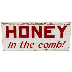 Vintage Folk Art "Honey in the Comb!" Sign 4
