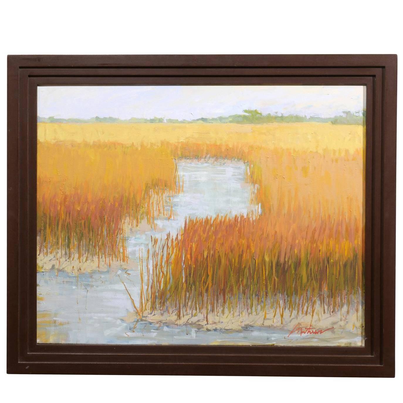 "the Marshes of Glynn" Oil Painting by Libby Mathews For Sale