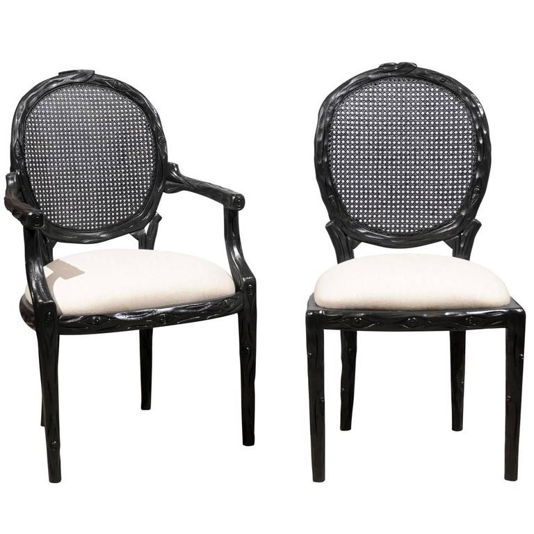 Set of Six Cane Back Chairs For Sale at 1stdibs