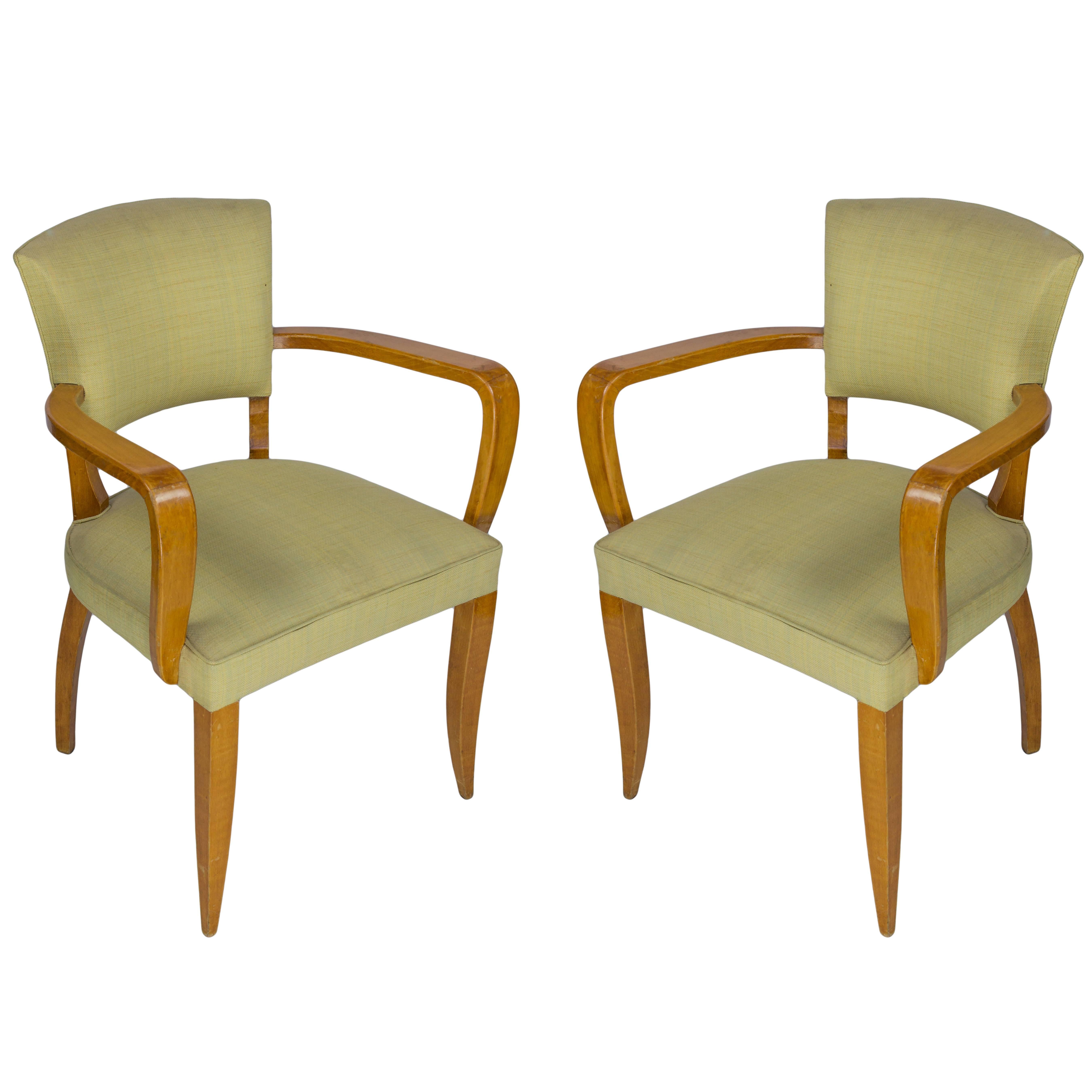 Pair of French, 1940s Bridge Chairs