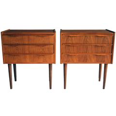 Danish Mid-Century Nightstands, circa 1960 Danish Mid-Century Nightstands, circa 1960