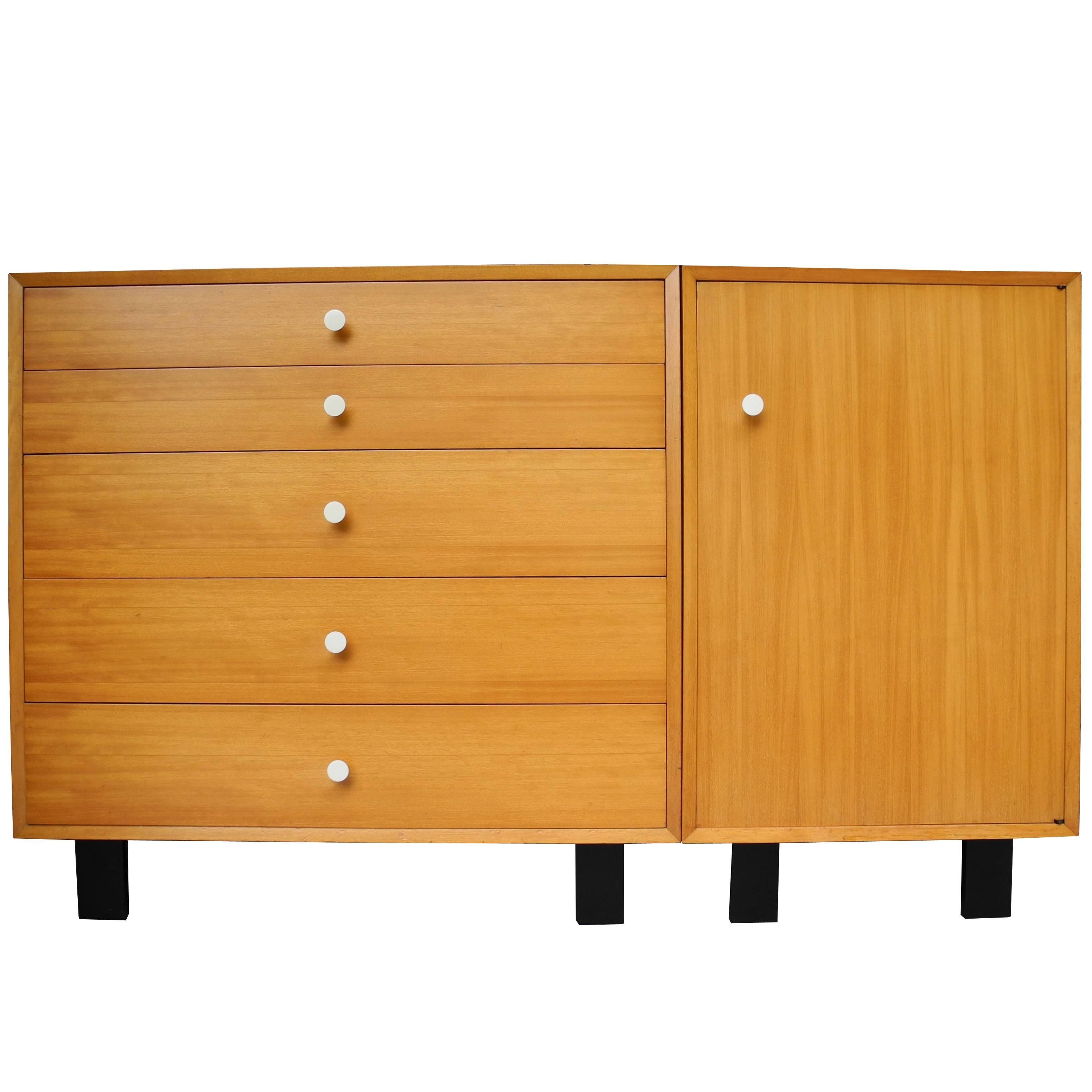 Dresser and Cabinet in Primavera Mahogany by George Nelson for Herman Miller For Sale
