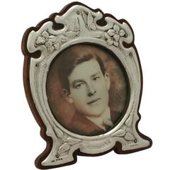 Antique Edwardian Art Nouveau Style Sterling Silver Photograph Frame 9