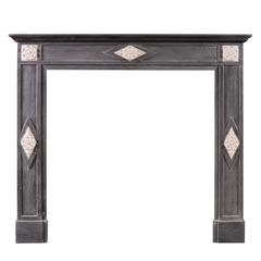 French Directoire Fireplace in Grey Bardiglio Marble