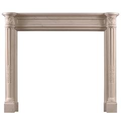 White Marble Fireplace in the Louis XVI Manner 8