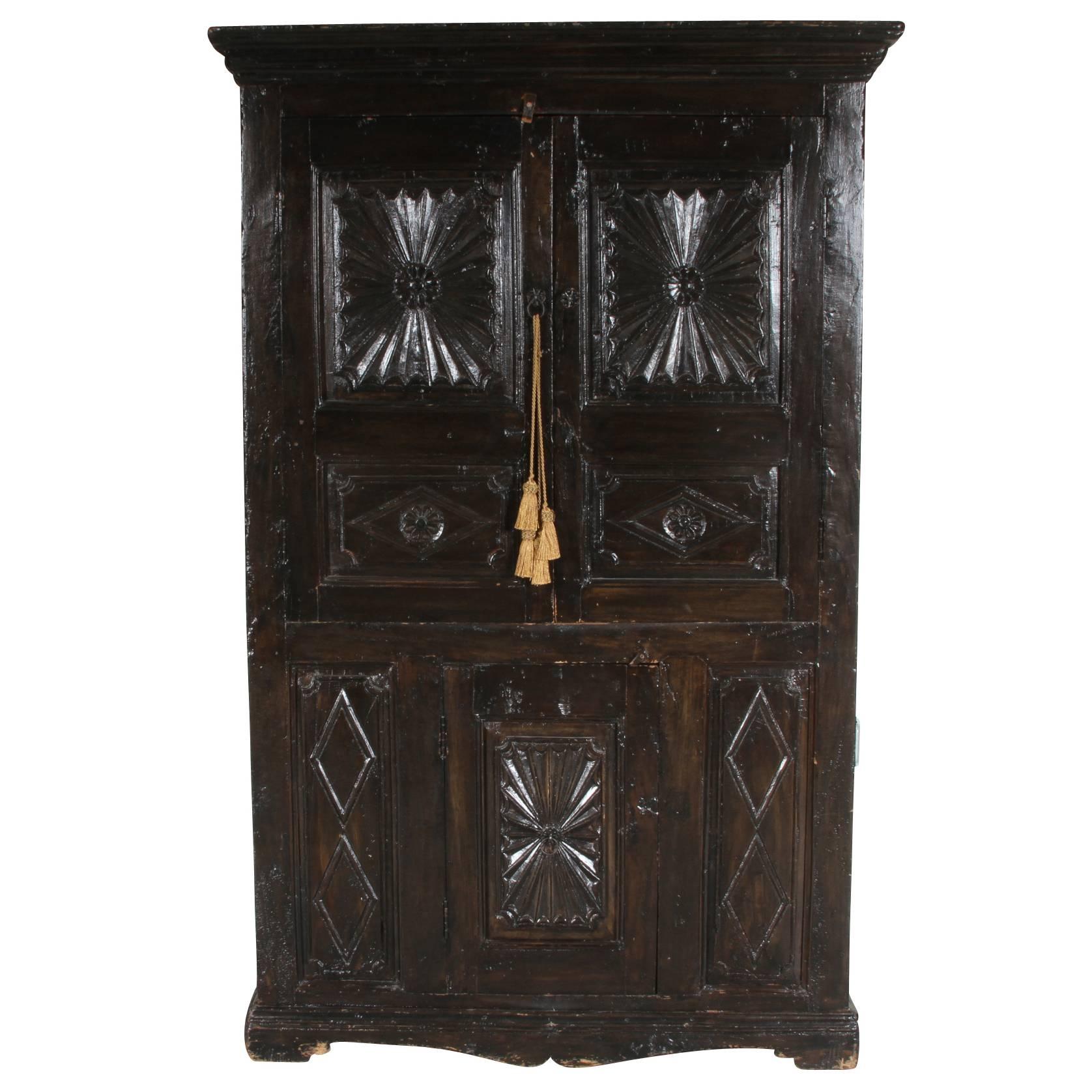 Antique Carved Wood Cabinet