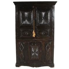 Antique Carved Wood Cabinet
