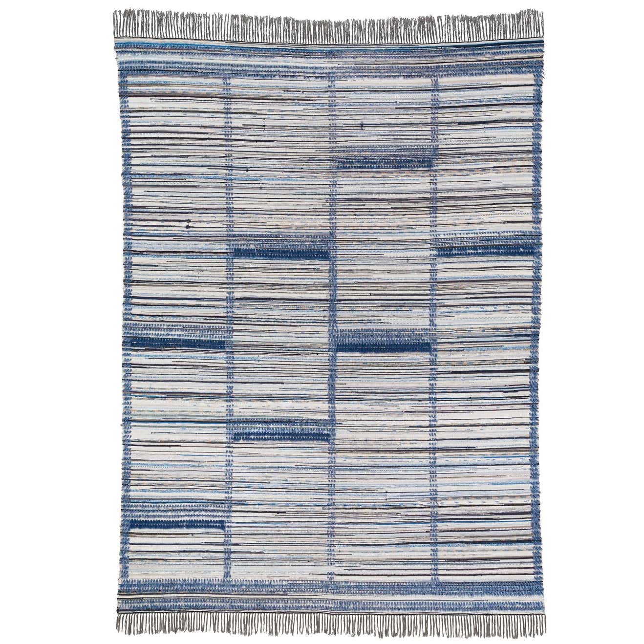 Vintage Swedish Rag Rug with Rya Design For Sale at 1stDibs | vintage ...