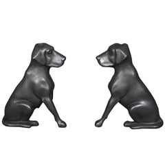 Pair of Cast Iron Fire Dogs by ‘Liberty Foy, St Louis’