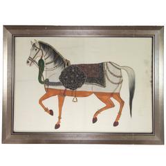 Mughal Style Painting on Silk 3