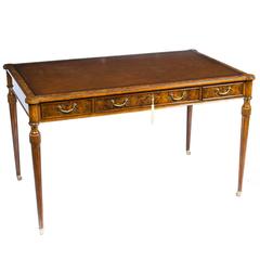 Vintage Elegant Decorative Burr Walnut Writing Table Desk Victorian Style
