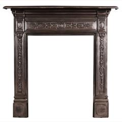 Small Late Victorian Cast Iron Fireplace 1