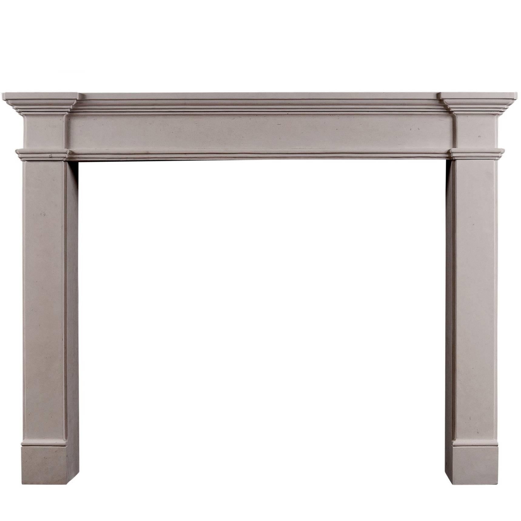 Architectural French Limestone Fireplace For Sale