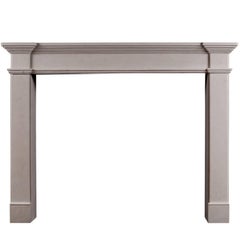 Vintage Architectural French Limestone Fireplace