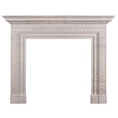 Vintage Georgian Marble Fireplace in the Manner of James Adam
